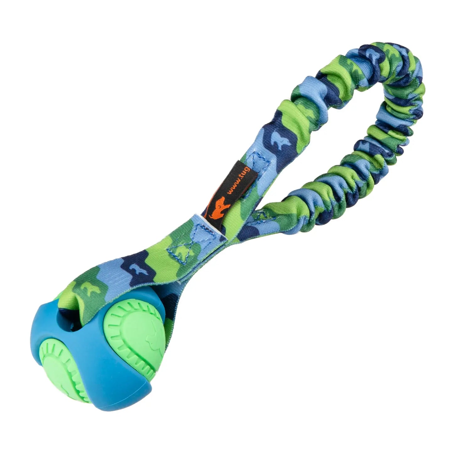 Durable tug toy for dogs – PowerBall Bungee by Tug-E-Nuff